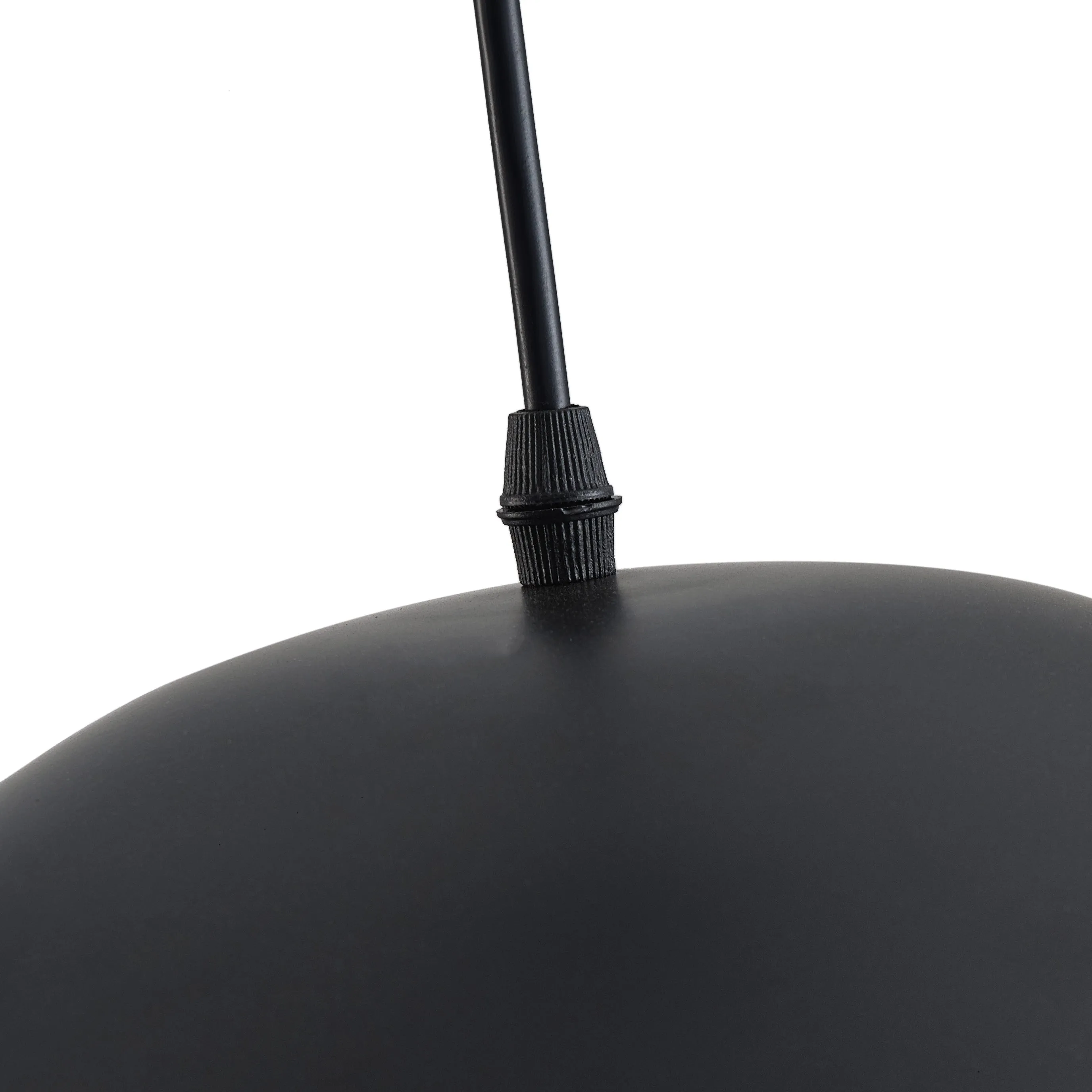 1-Light Modern Black Metal Dome Pendant Lighting