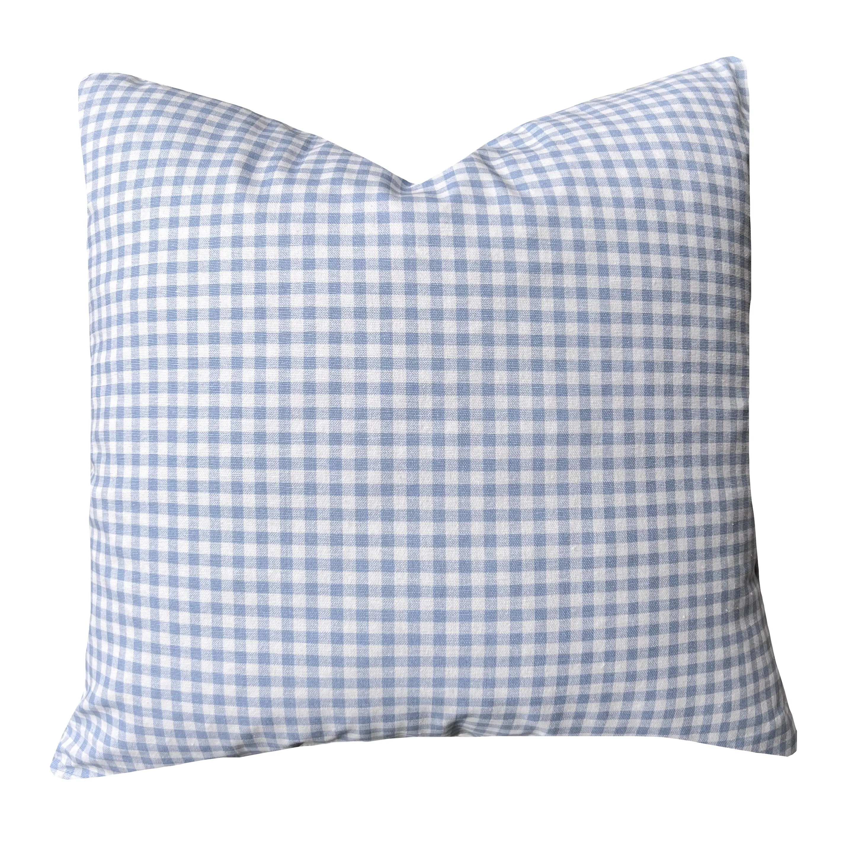 10 sizes Available: One Light Blue Gingham Decorative Pillow Cover / Zippered Couch Pillow Cover / French Blue Cheetah Cushion Cover