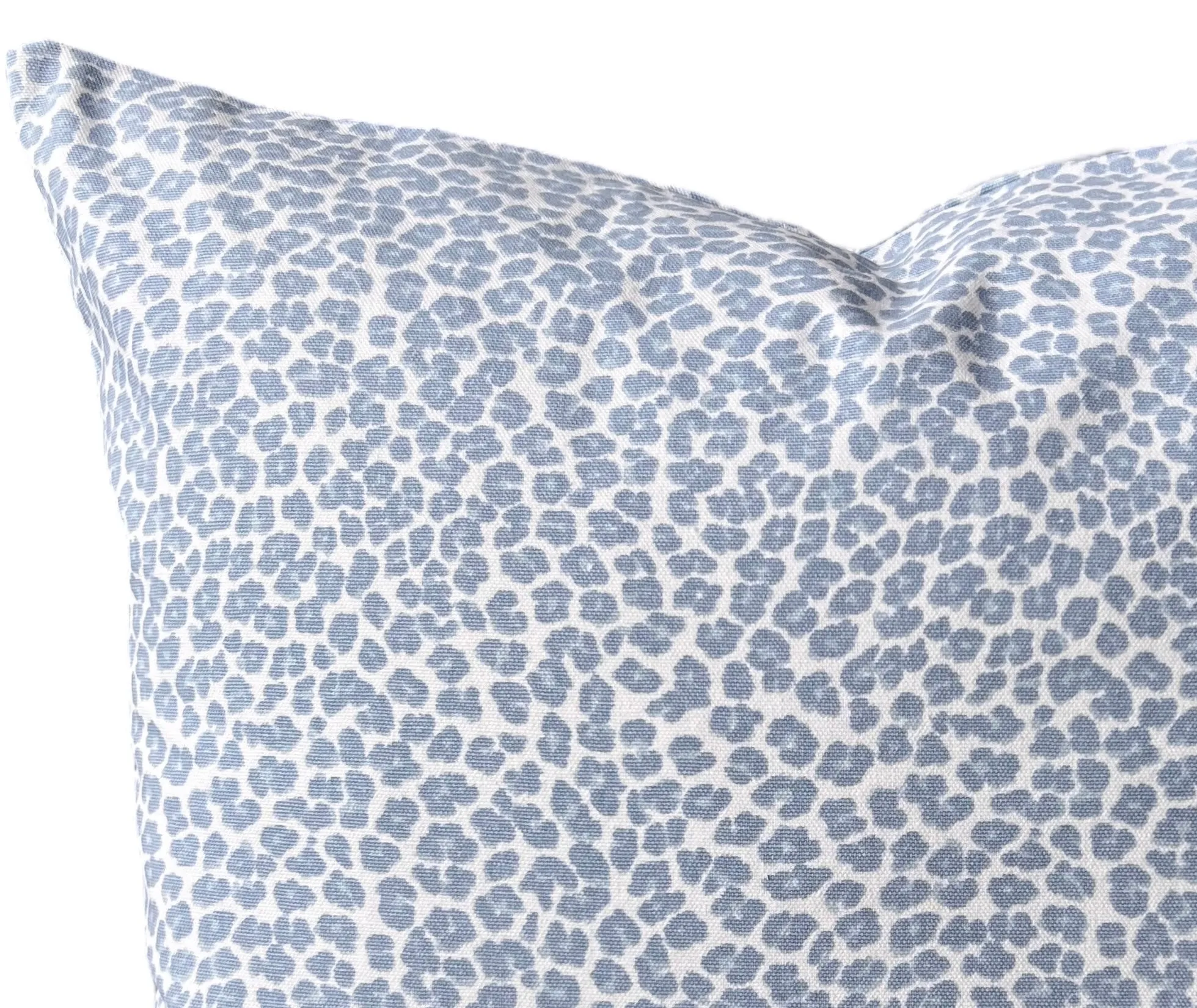 10 sizes Available: One Light Blue Gingham Decorative Pillow Cover / Zippered Couch Pillow Cover / French Blue Cheetah Cushion Cover