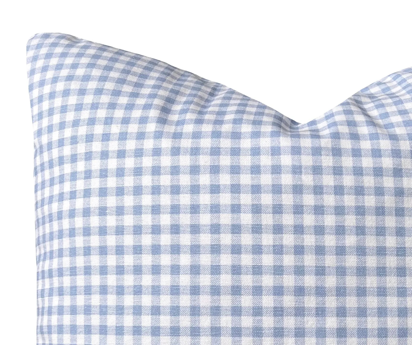 10 sizes Available: One Light Blue Gingham Decorative Pillow Cover / Zippered Couch Pillow Cover / French Blue Cheetah Cushion Cover