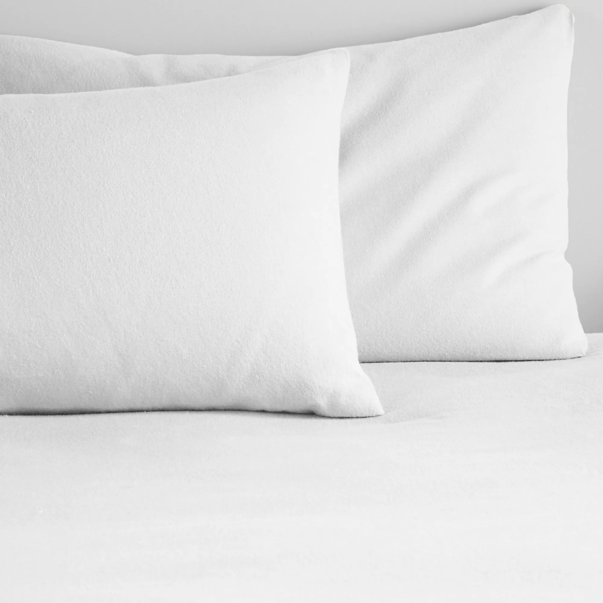 100% Brushed Cotton 28cm Fitted Bed Sheet by Fusion in White