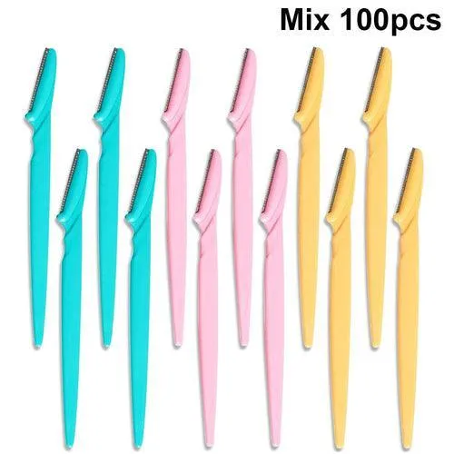 100Pcs Eyebrow Trimmer Blade Shaping Knife Eye Brow Epilation Face