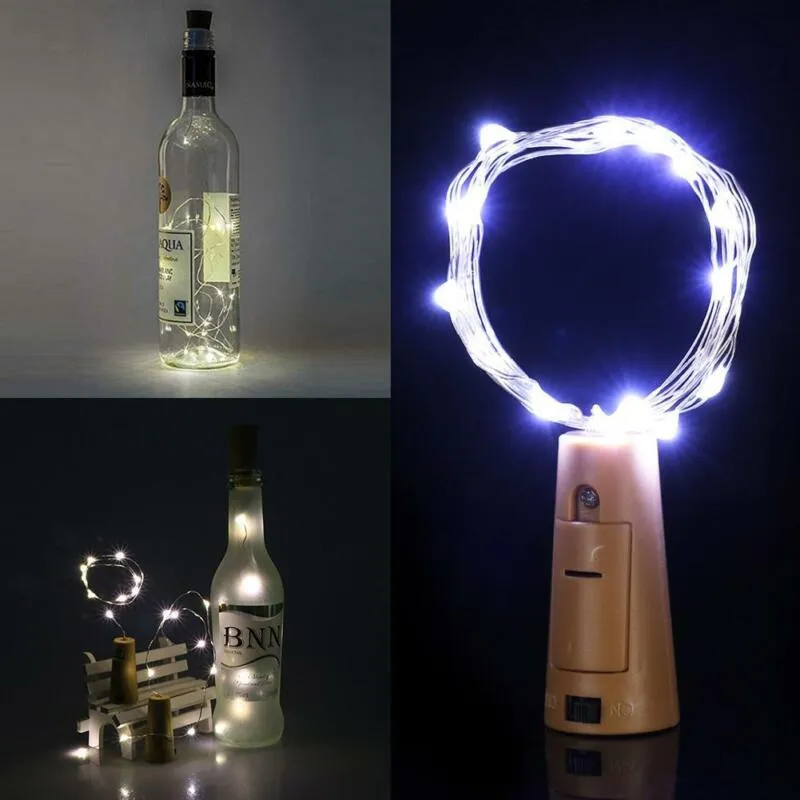 15 LED Wine Bottle Cork Lights Copper Led Light Strips Rope Lamp DIY for  Decor