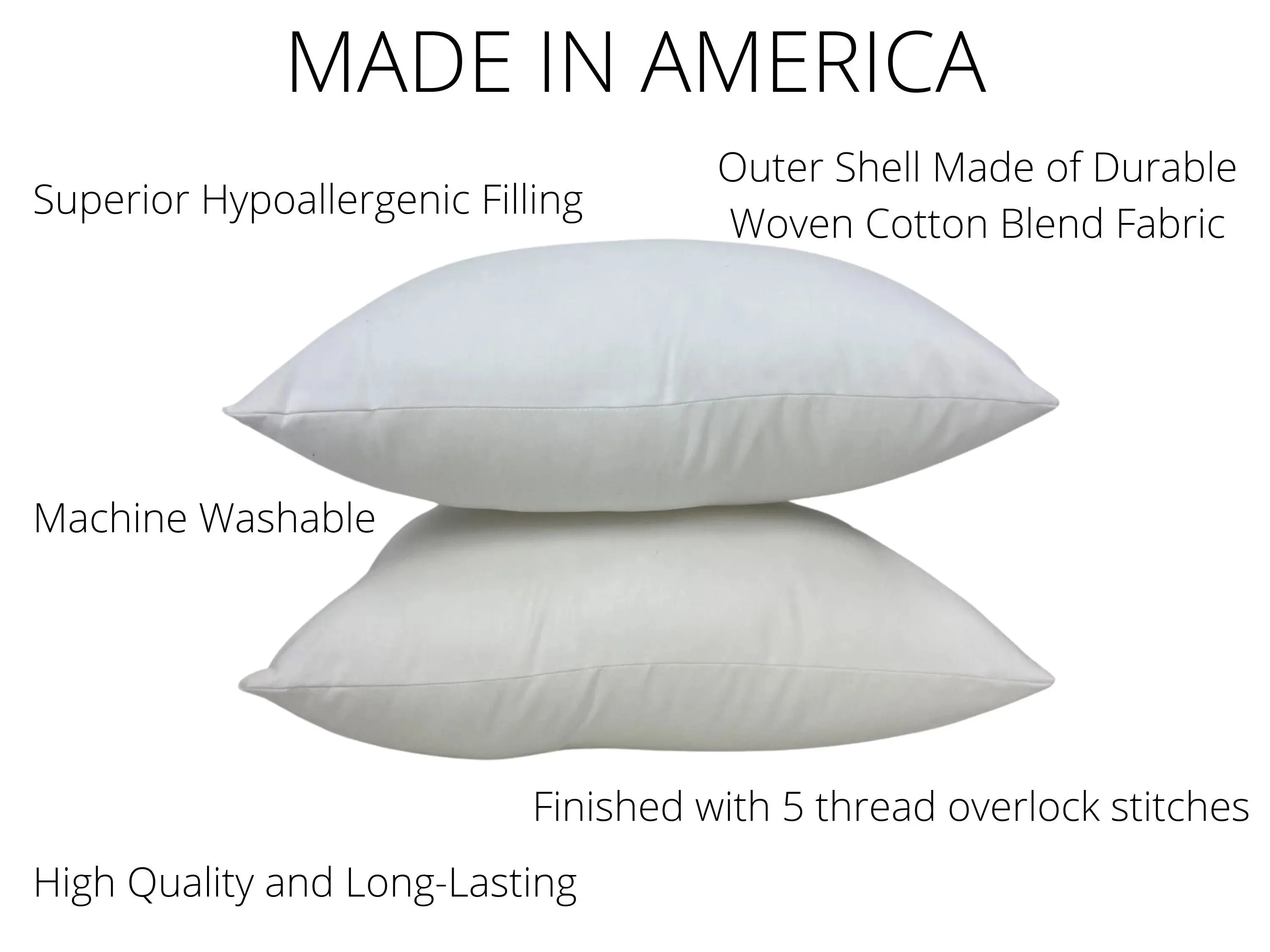 20x12 or 12x20 | Indoor Outdoor Hypoallergenic Polyester Pillow Insert | Quality Insert | Pillow Insert | Throw Pillow Insert | Pillow Form