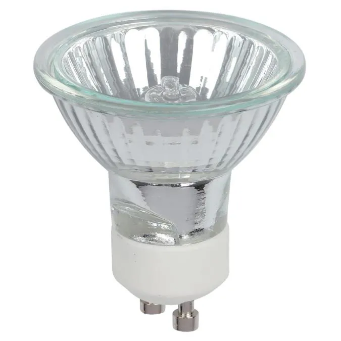 25 Watt MR16 Halogen Flood Clear Lens GU10 Base, 120 Volt, Card