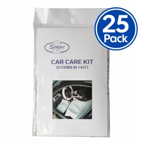 2Spray Car Interior Protection Kit 5 Piece Pack x 25 Pack Bundle PS.CAREKIT