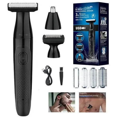 3 in1 Electric Shaver for Men Wet Dry Electric Razor Facial Beard &