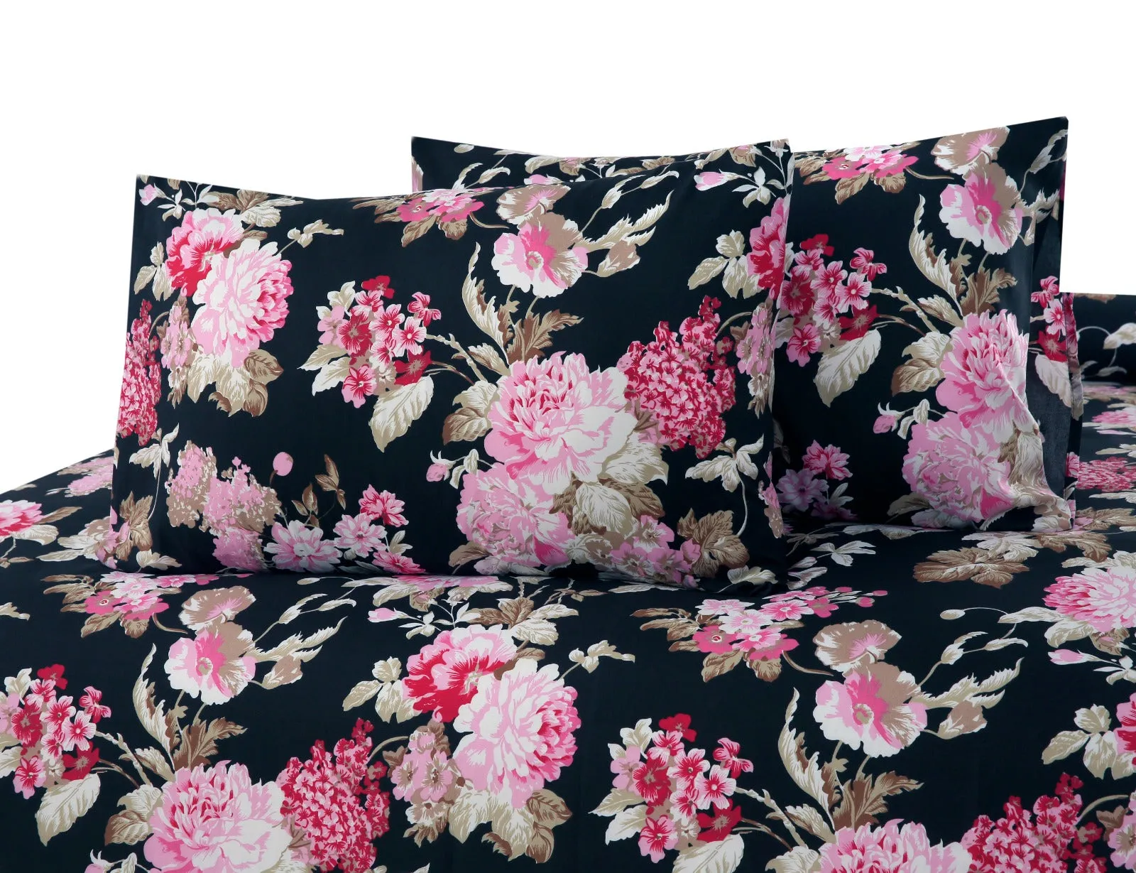 3 PCs Double Bed Sheet (5380)-Dahlia