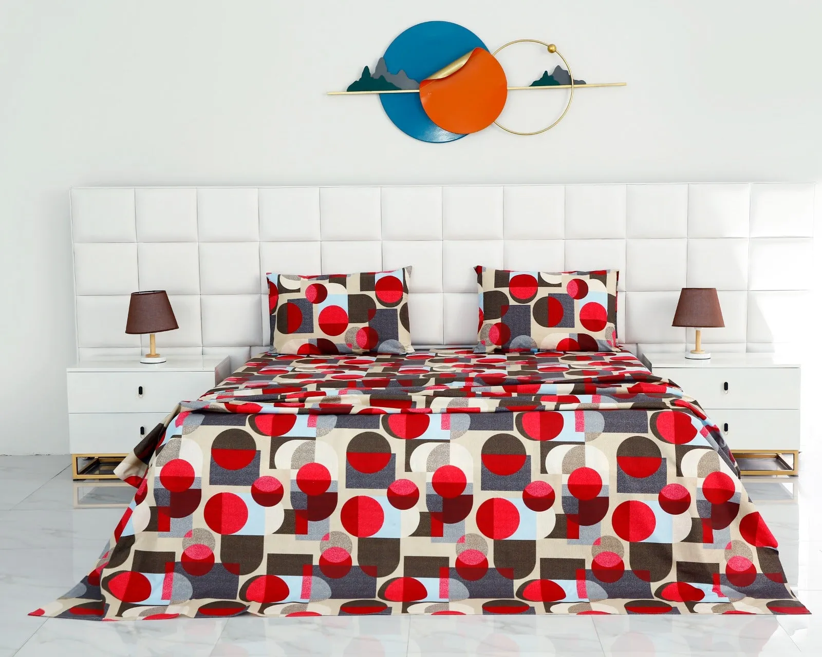 3 PCs Double Bed Sheet -DB201