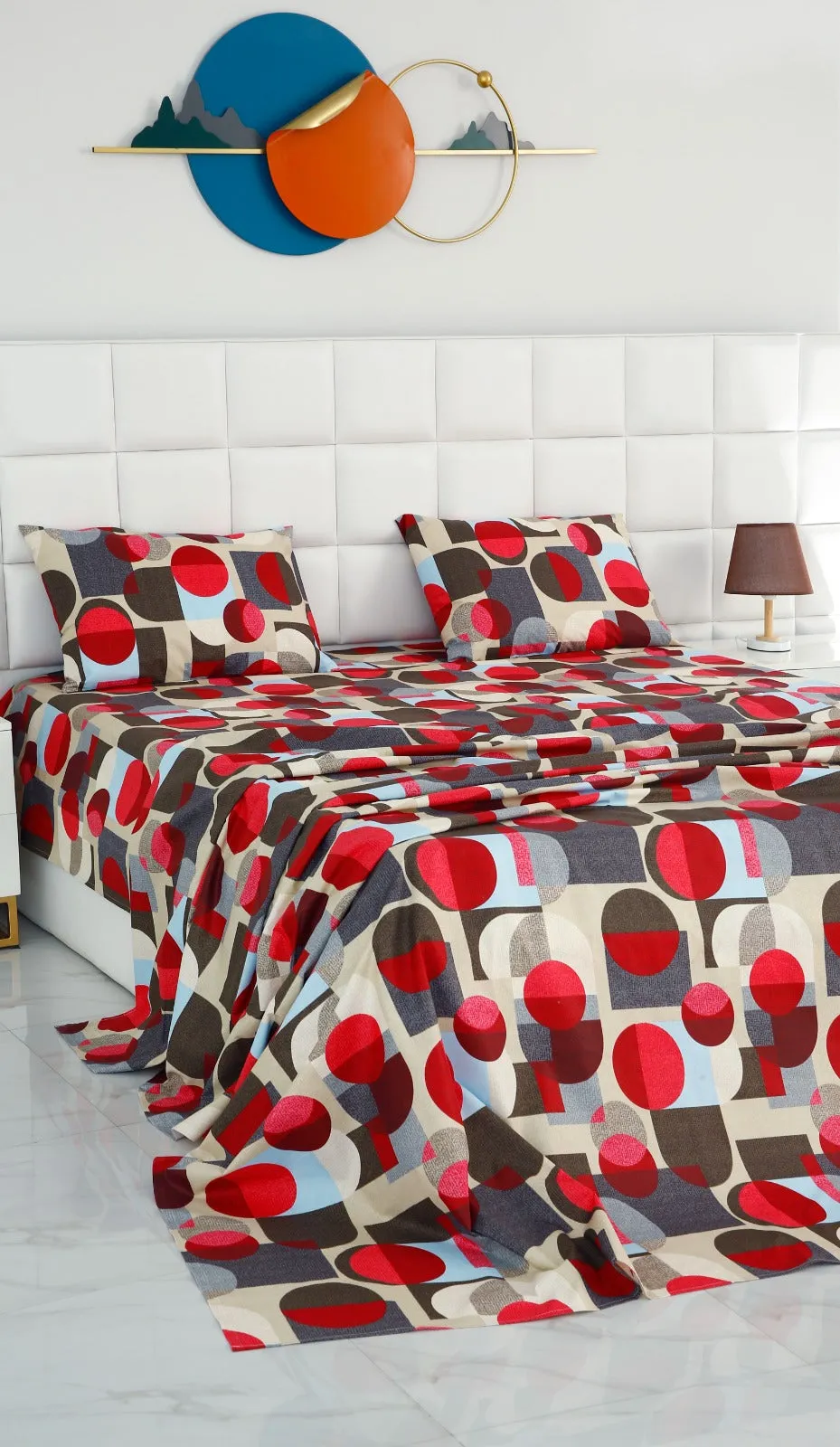 3 PCs Double Bed Sheet -DB201