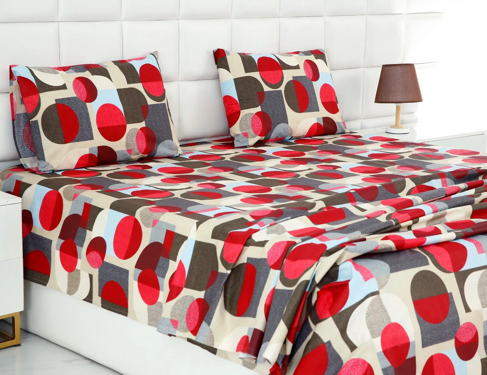 3 PCs Double Bed Sheet -DB201