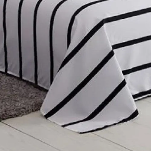 3 Pieces Flat Bedsheet Set, Stripes Design.