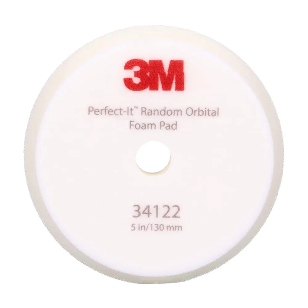 3M 34122 Perfect It Random Orbital Foam Compounding Pads 5"/130mm White x 2 Pack