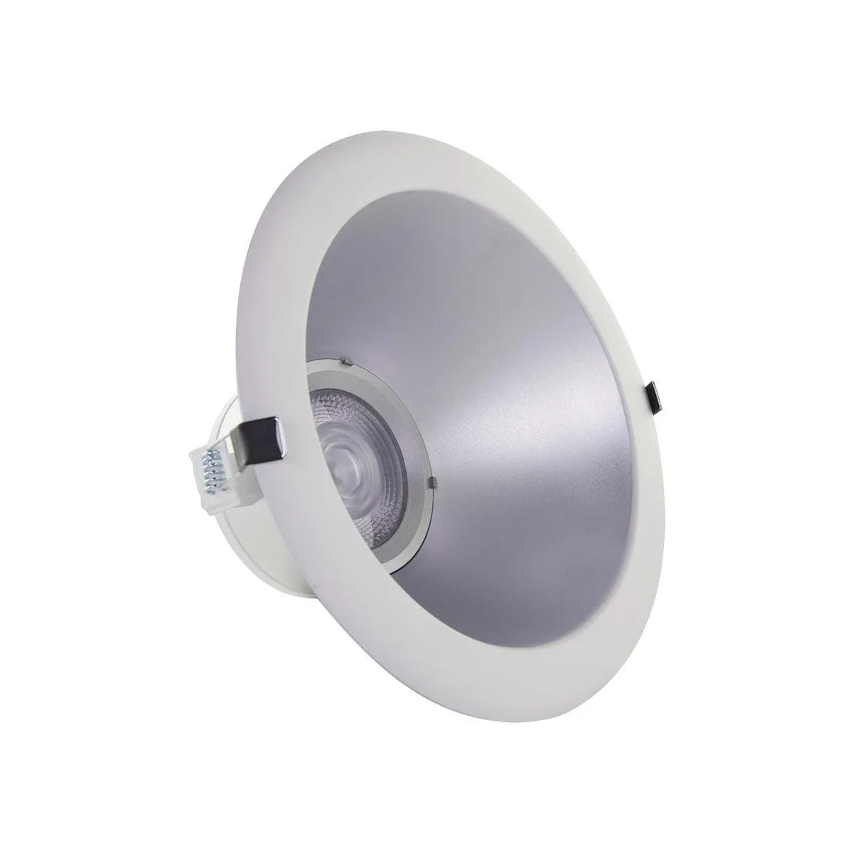 4 In. Commercial Canless LED Recessed Light, 15 Watts, 1020 Lumens, Selectable CCT, Silver Finish, 120-277V