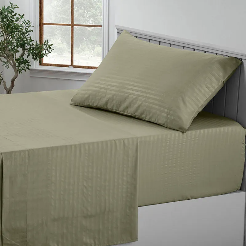 4-Piece Stripe line 1800 Series Deep Pocket Bed Sheets Set