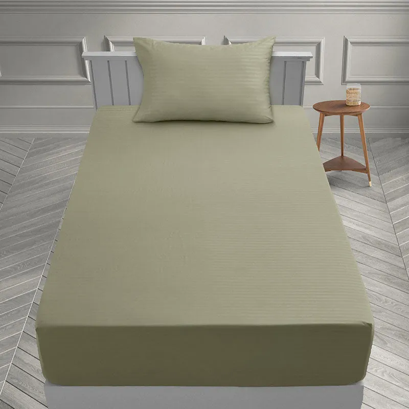 4-Piece Stripe line 1800 Series Deep Pocket Bed Sheets Set