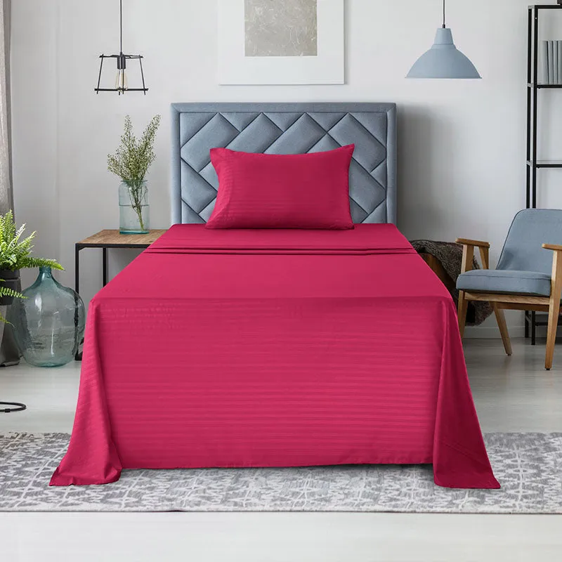 4-Piece Stripe line 1800 Series Deep Pocket Bed Sheets Set