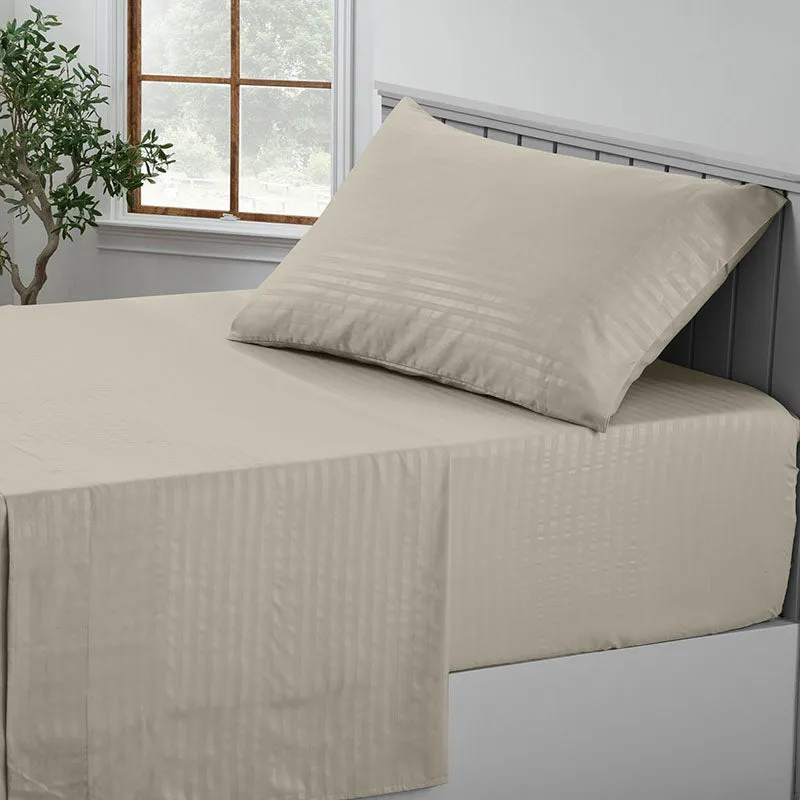 4-Piece Stripe line 1800 Series Deep Pocket Bed Sheets Set