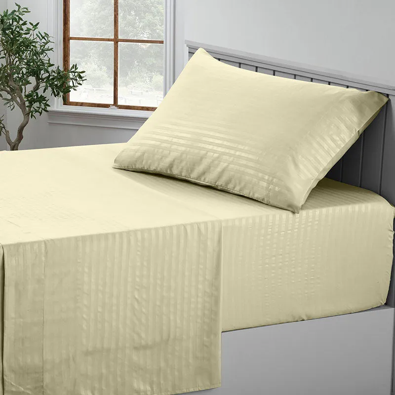 4-Piece Stripe line 1800 Series Deep Pocket Bed Sheets Set