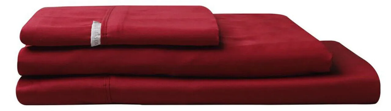 400TC Egyptian Cotton Sateen RUBY Sheet Set by Logan and Mason Platinum