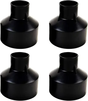 4pcs Pack Embedded Parts, Plastic Horn Shape, Black Built-in Fitting, Waterproof Outdoor/Indoor Pre-embedded Inserts, for LED Inground/Step Stair/Underwater Swimming Pool Lights