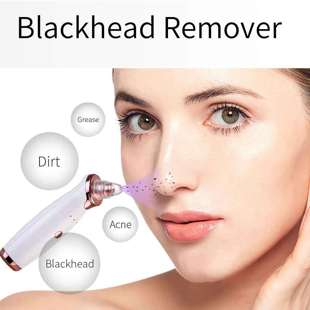 5 Nozzle Facial Blackhead Remover Pore Cleaner- USB Charging