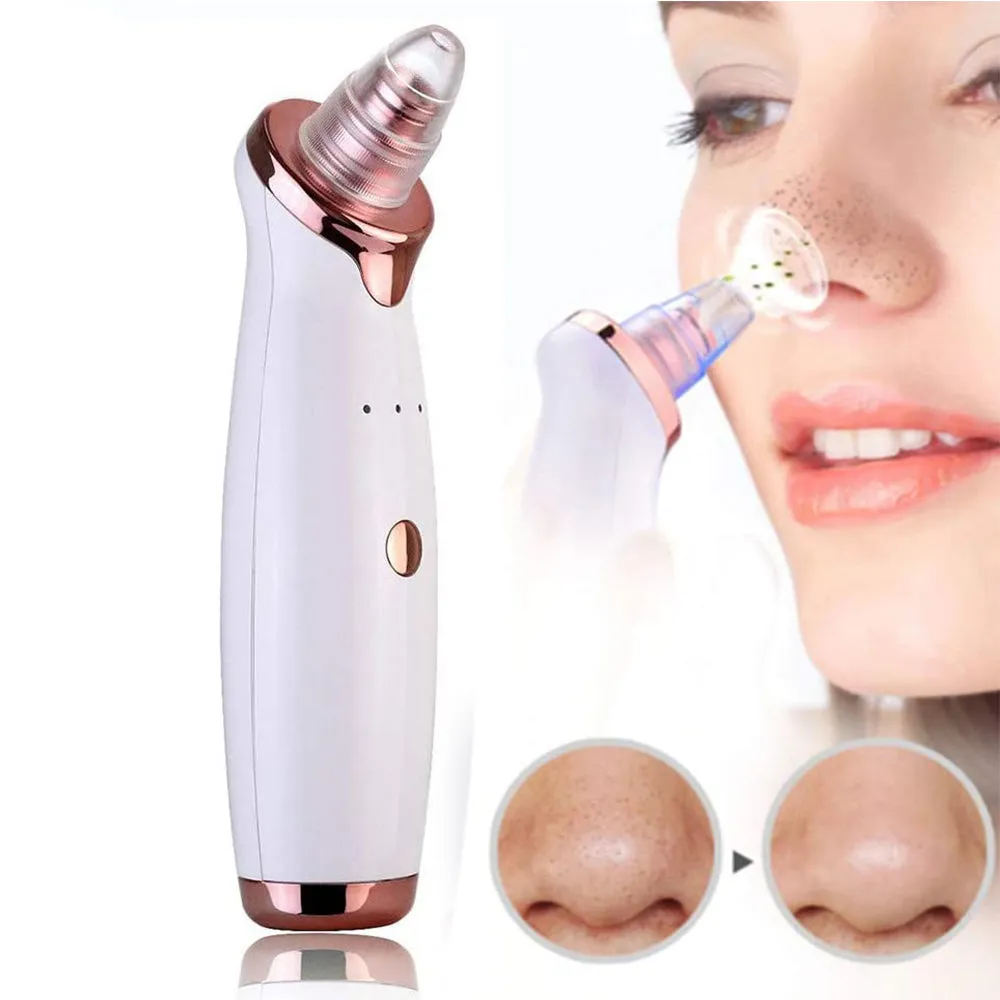 5 Nozzle Facial Blackhead Remover Pore Cleaner- USB Charging