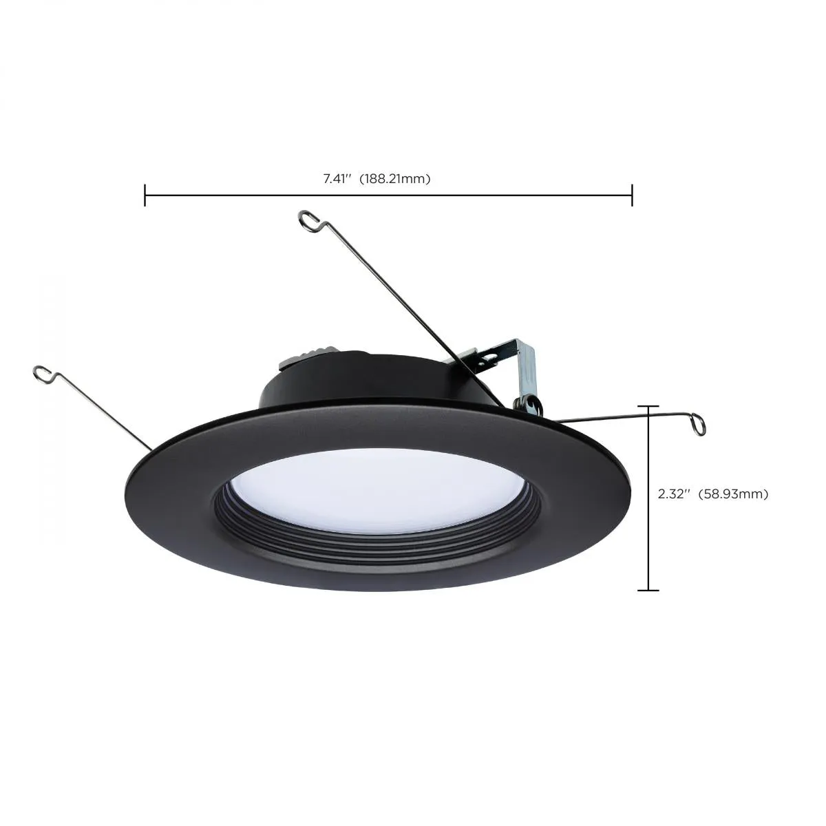 5/6 inch Retrofit LED Can Light, 9 Watts, 800 Lm, Selectable 2700K to 5000K, Bronze Baffle Trim