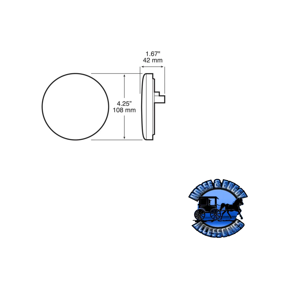 826R 4" Red LED Stop/Turn/Tail, Round, Single Diode, Grommet-Mount