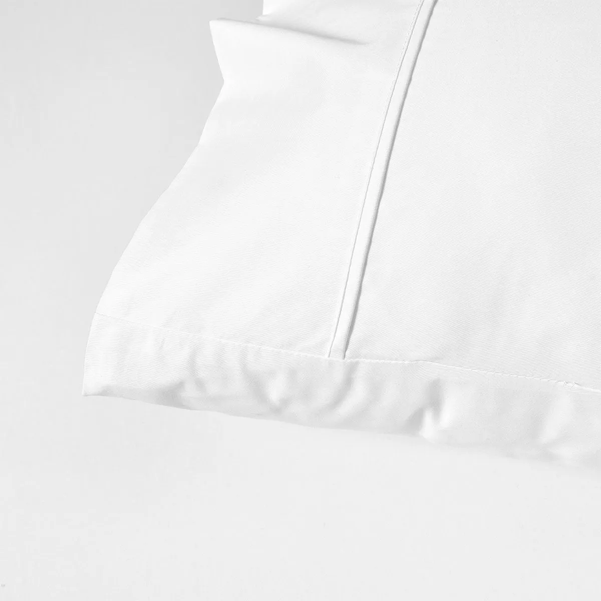 Accessorize 400TC White Bamboo Cotton Mega / Super Sheet Set 50cm Wall Queen