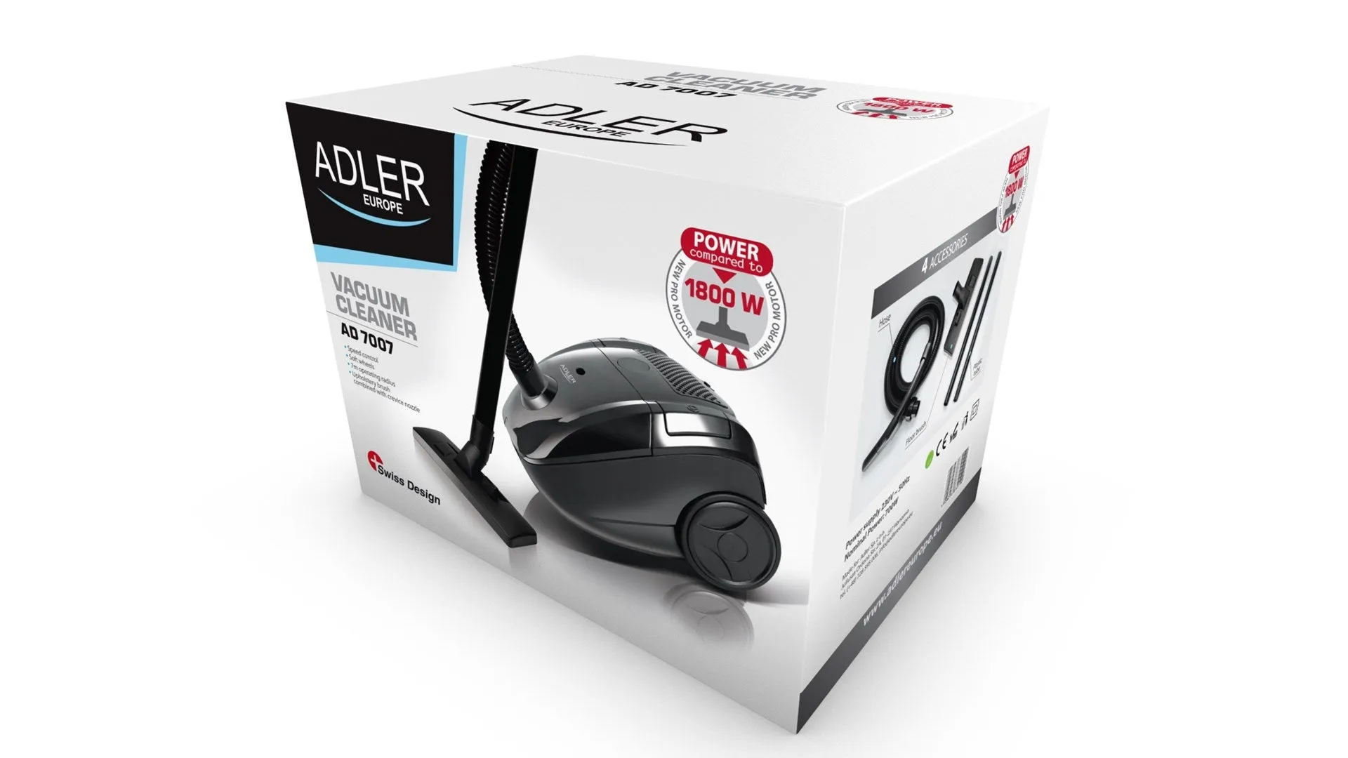 Adler Ad 7007 1.6 L Cylinder Vacuum Dry 700 W Dust Bag