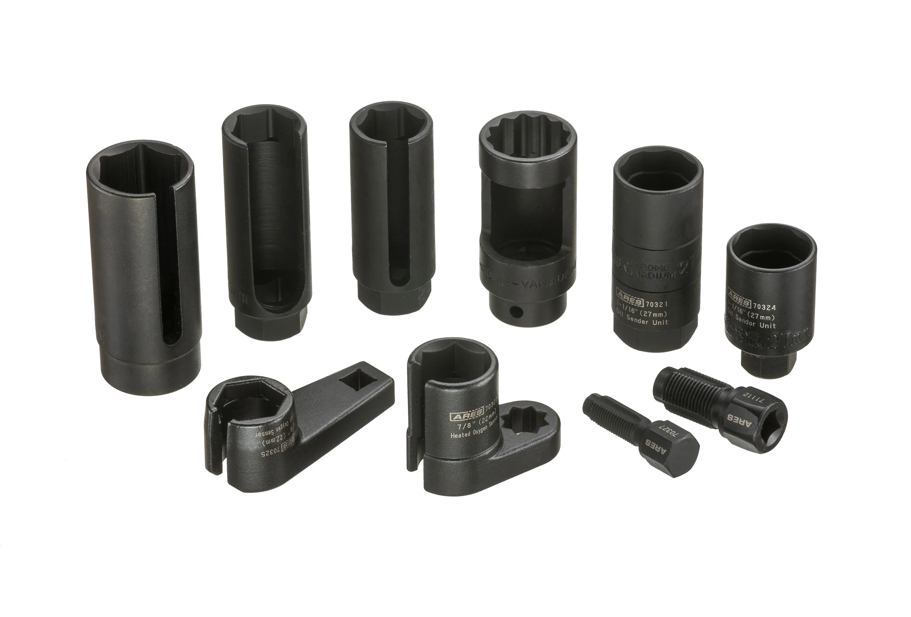 ARES 70318-FN - 10-Piece Oxygen Sensor Socket Set