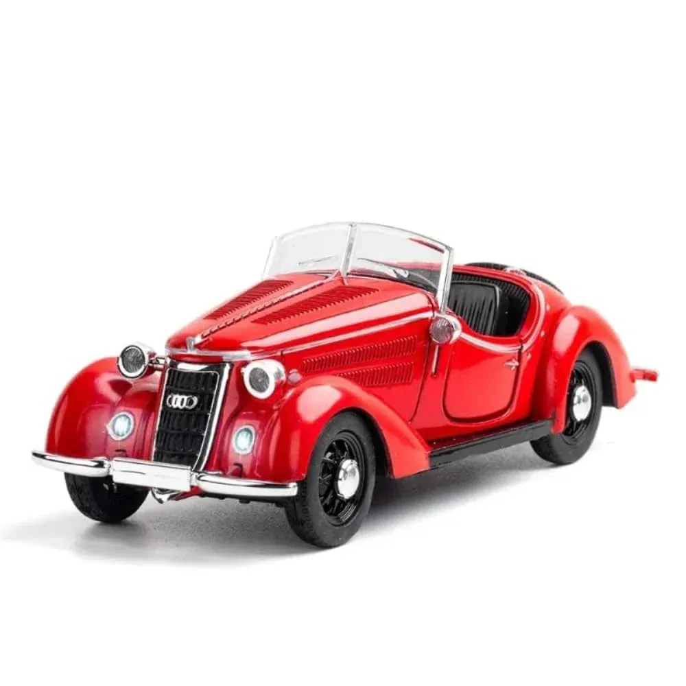 AUDI ROVER WANDERER W-25K 1:32 DIECAST METAL PULLBACK TOY CAR WITH OPENABLE DOORS & LIGHT, MUSIC BOYS CAR FOR KIDS BEST TOYS GIFTS TOYS FOR KIDS [ COLOR AS PER STOCK ]