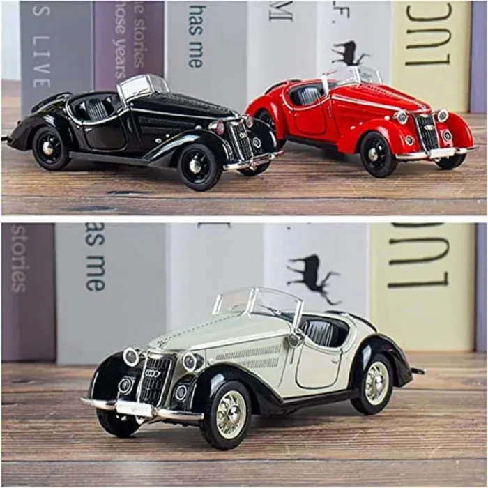 AUDI ROVER WANDERER W-25K 1:32 DIECAST METAL PULLBACK TOY CAR WITH OPENABLE DOORS & LIGHT, MUSIC BOYS CAR FOR KIDS BEST TOYS GIFTS TOYS FOR KIDS [ COLOR AS PER STOCK ]