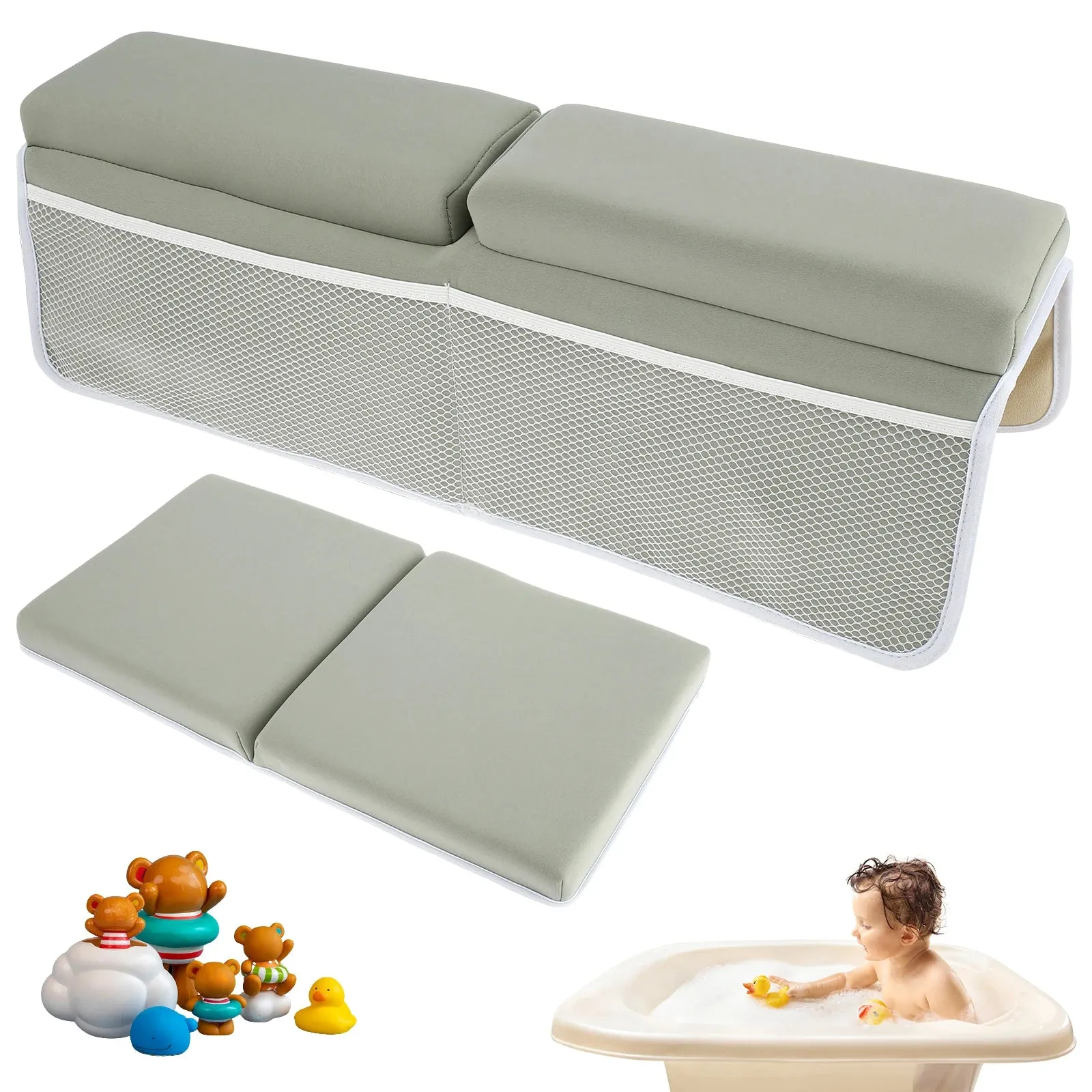 Baby Bath Kneeler and Elbow Rest Pad Set