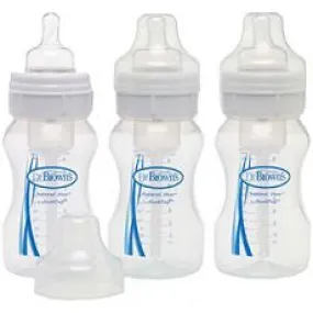 Baby Bottles 3-Pack Natural Flow Wide Neck 8 oz.