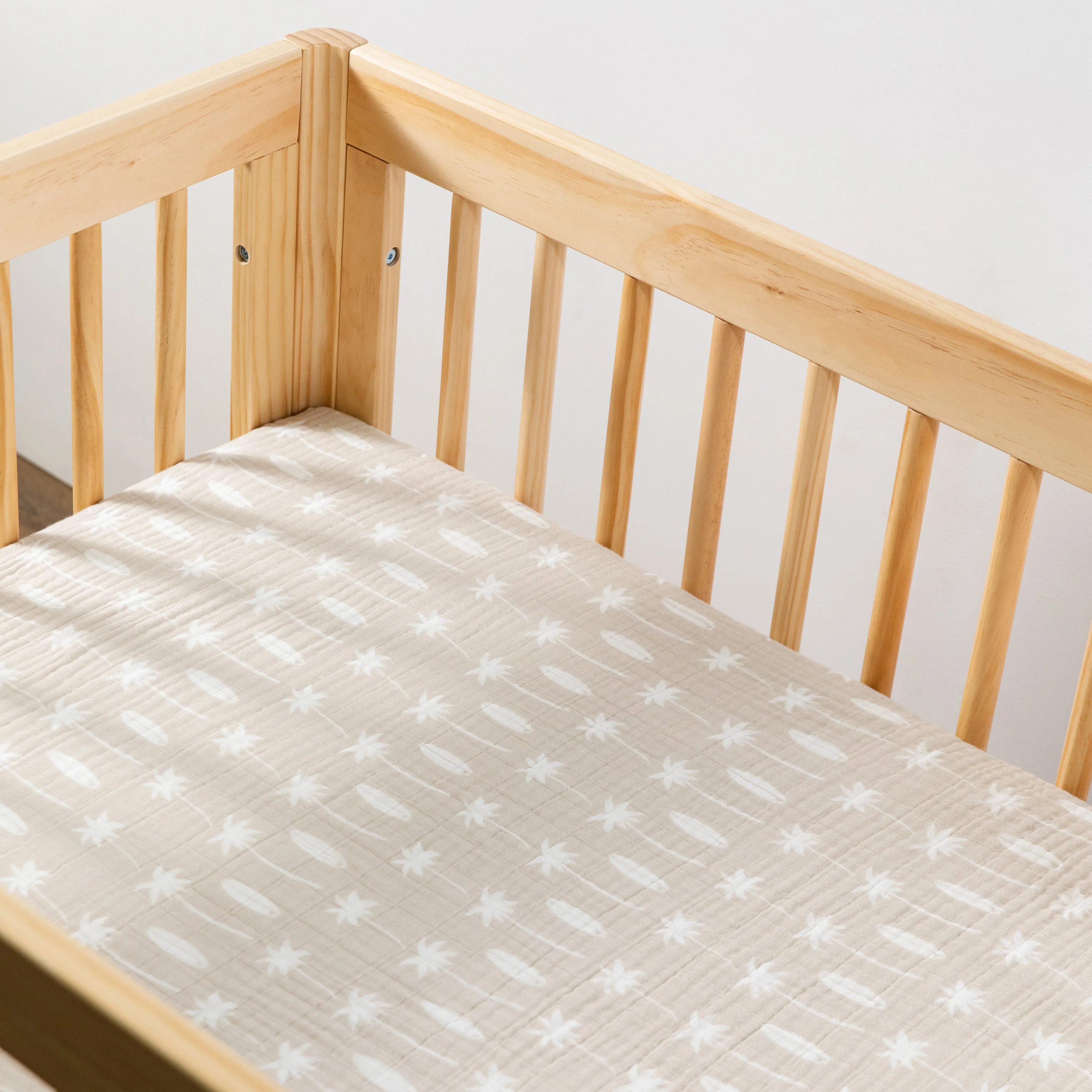 Babyletto All-Stages Midi Crib Sheet in GOTS Certified Organic Muslin Cotton