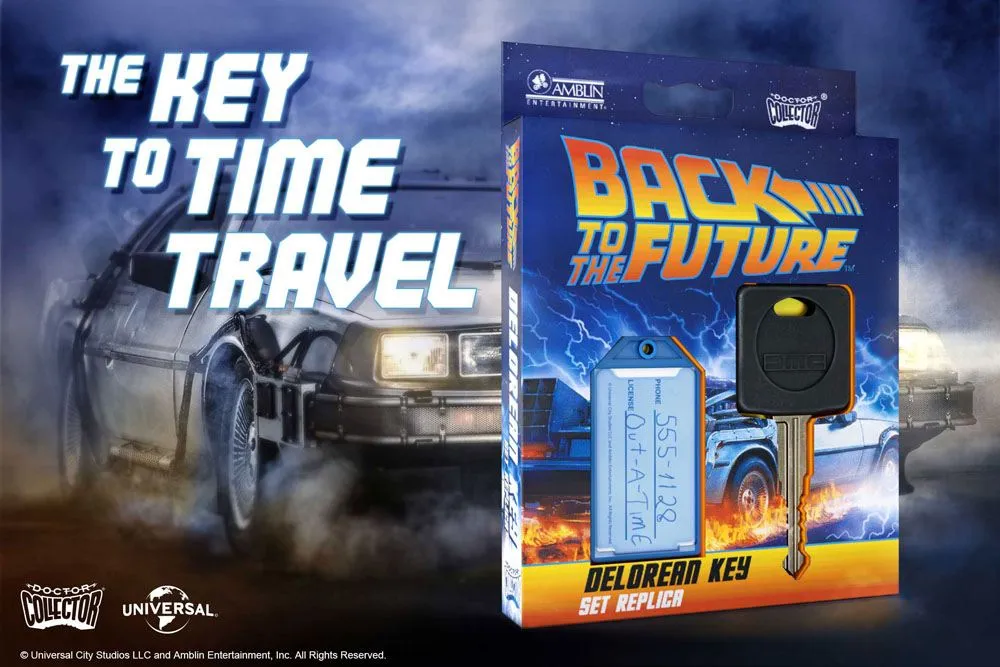 back to the future replica 1/1 delorean key  replicas  movies  replica