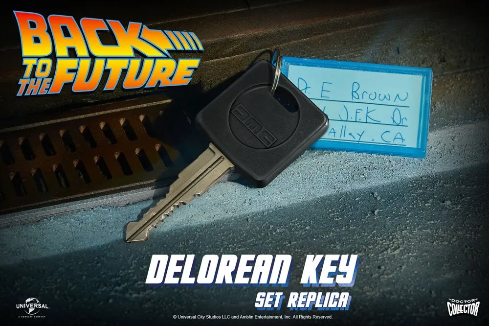 back to the future replica 1/1 delorean key  replicas  movies  replica