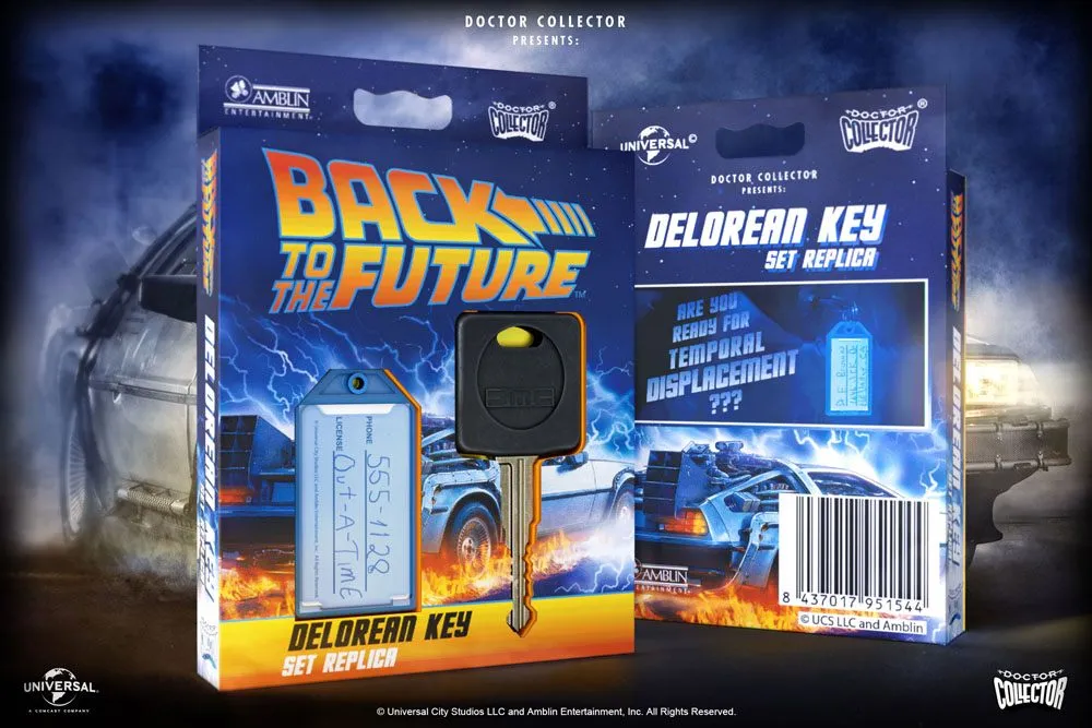 back to the future replica 1/1 delorean key  replicas  movies  replica