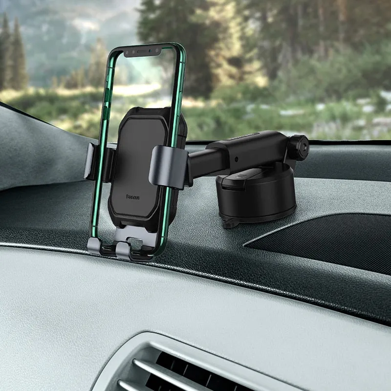 Baseus Gravity Car Phone Holder Suction Cup Adjustable Universal Holder Stand in Car GPS Mount For iPhone 12 Pro Max Xiaomi POCO