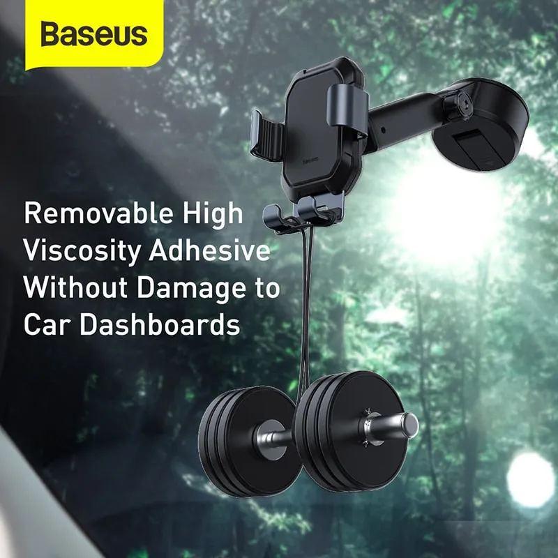 Baseus Gravity Car Phone Holder Suction Cup Adjustable Universal Holder Stand in Car GPS Mount For iPhone 12 Pro Max Xiaomi POCO