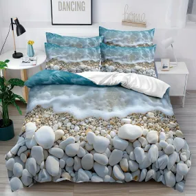 Bedding Sheet:  3pcs Seaside Pebbles