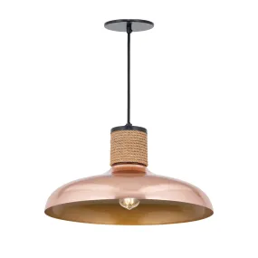 Bingham Large Pendant Light, Copper or June Bug Finish