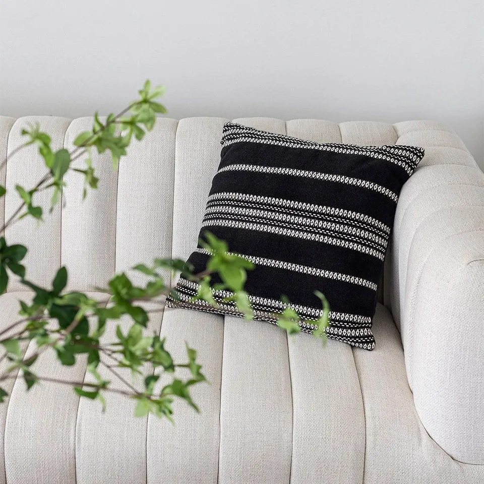 Black Stripe Barcelona Cushion