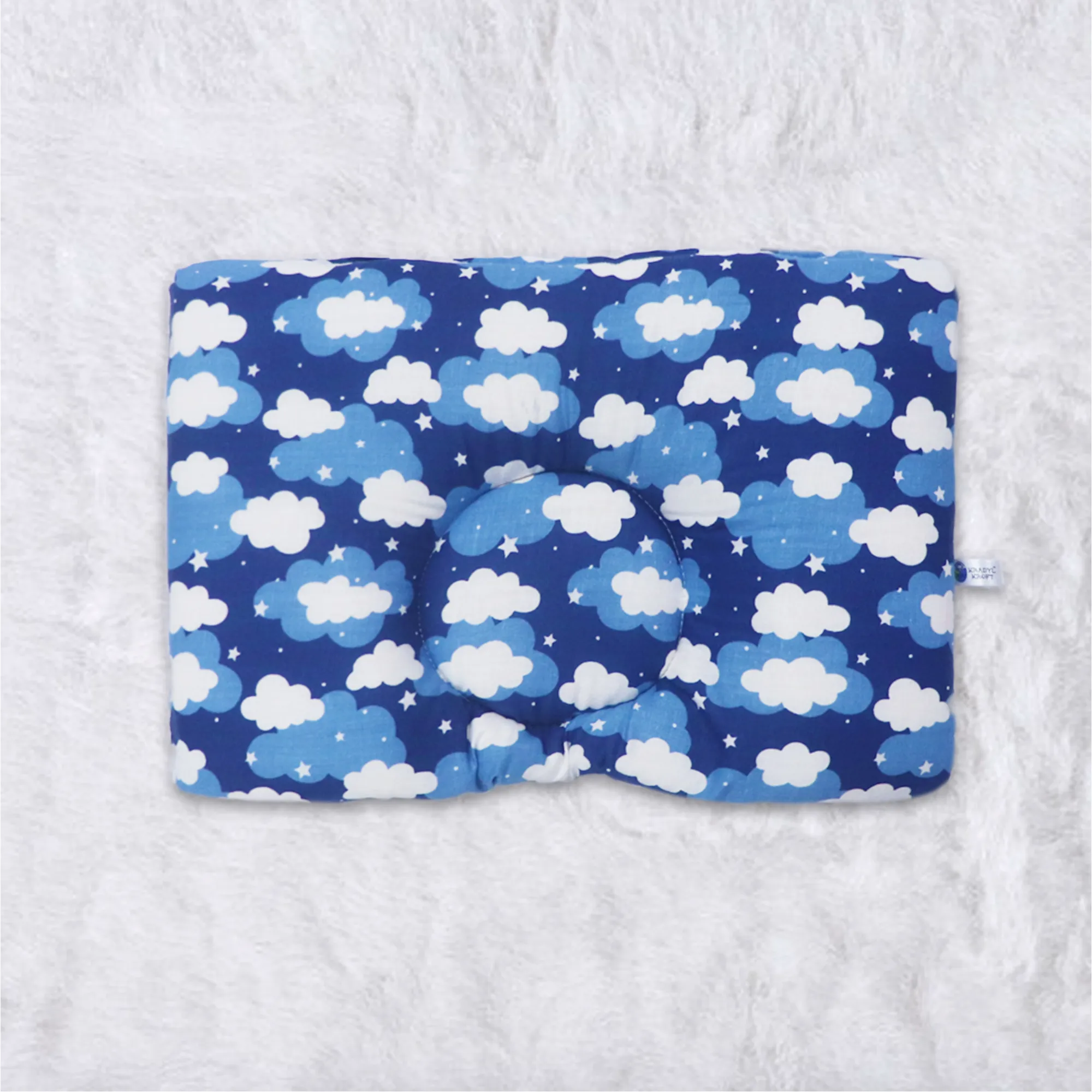 Blue Clouds New Born Pillow | Baby Pillow | Head Shaping Pillow