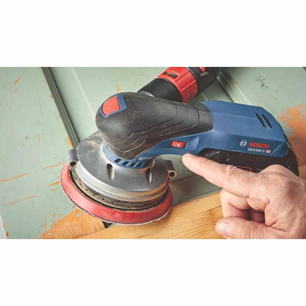 Bosch GEX18V-5B15 18V Brushless 5 In. Random Orbit Sander Kit with (1) CORE18V 4.0 Ah Compact Battery