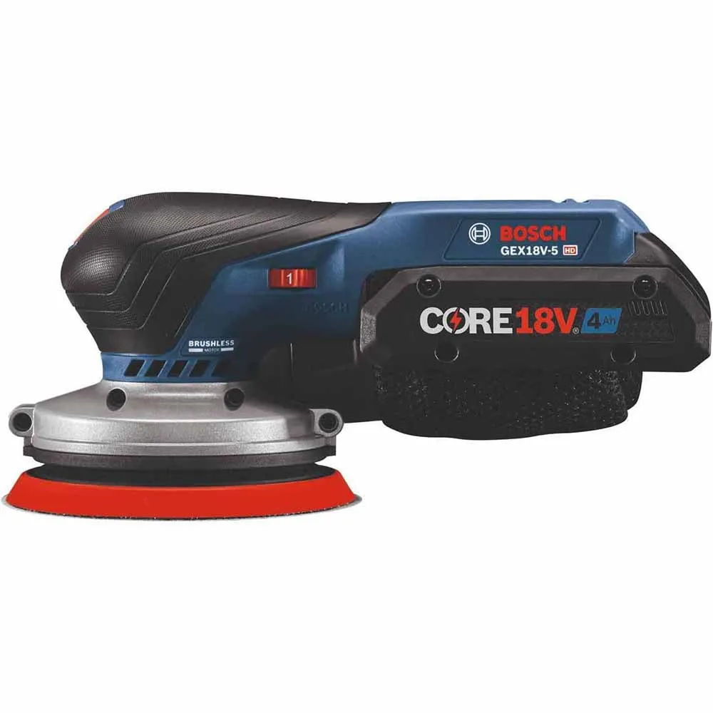 Bosch GEX18V-5B15 18V Brushless 5 In. Random Orbit Sander Kit with (1) CORE18V 4.0 Ah Compact Battery