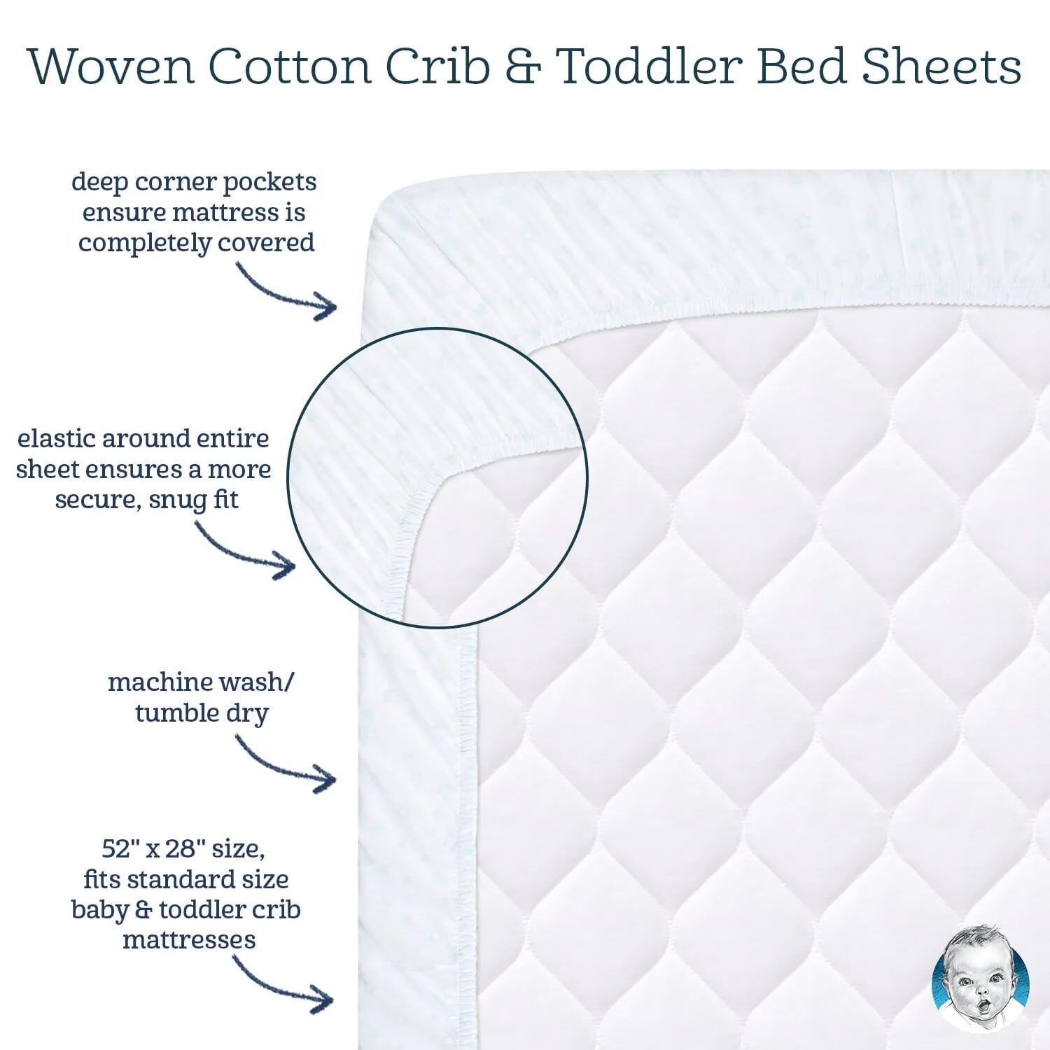 Boys Woodland Fitted Crib Sheet