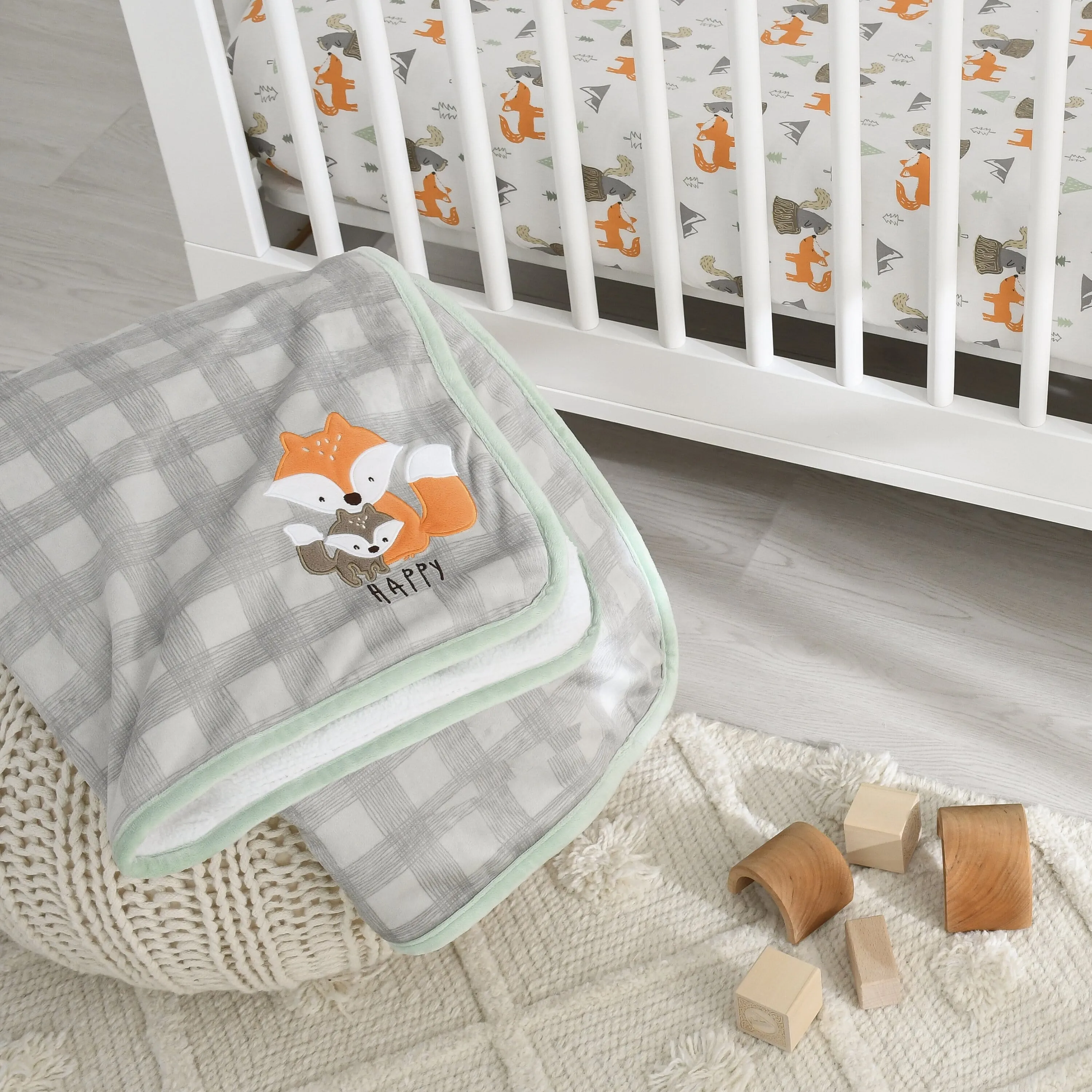 Boys Woodland Fitted Crib Sheet